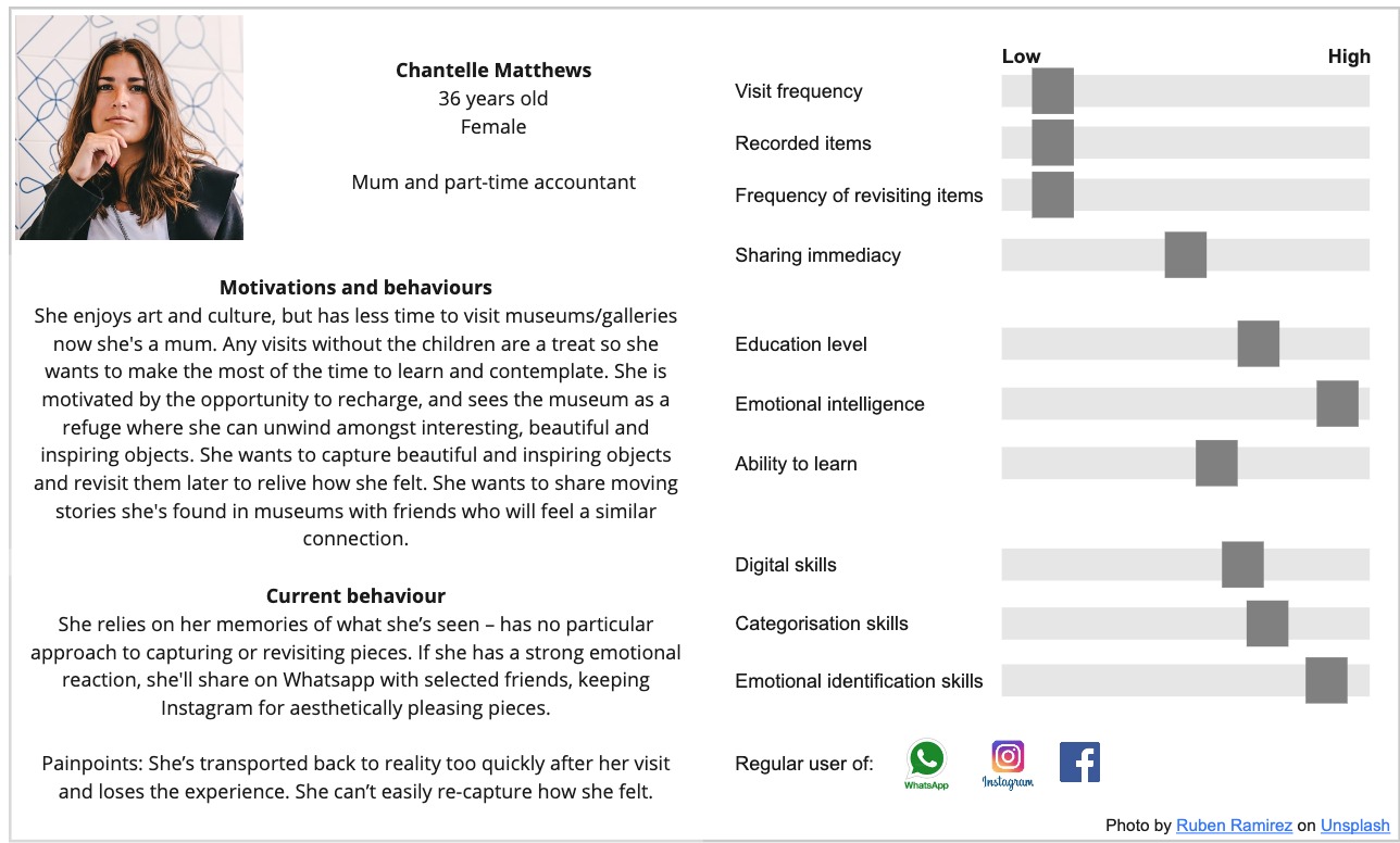 Persona for Chantelle Matthews